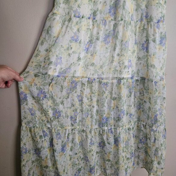 Abercrombie & Fitch Floral Maxi Dress - Yellow and Blue - Picture 4 of 5